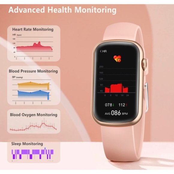 FITVII Slim Fitness Tracker with Blood Oxygen SpO2, Blood Pressure, 24/7… - Picture 3 of 8